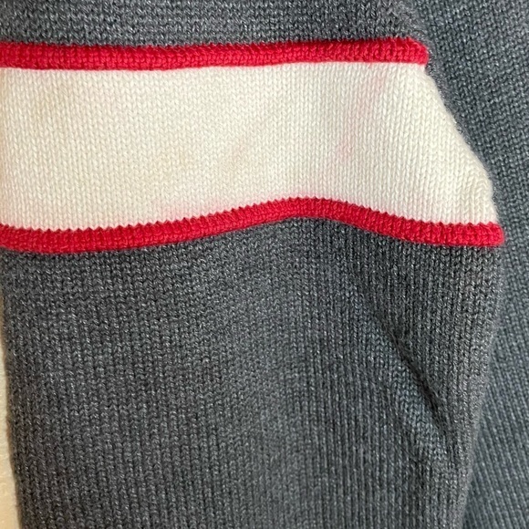 Abercrombie Grey Ski Team Sweater Red‎ White Size XL - Picture 8 of 9